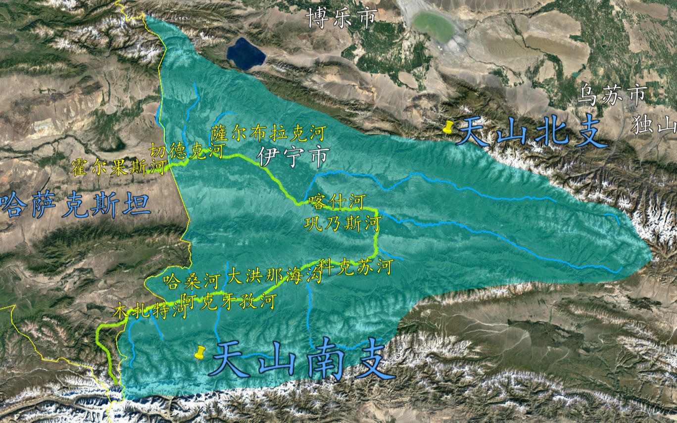 [图]伊犁河-流淌在“塞外江南”伊犁地区的大河，从雪山到沙漠的全程