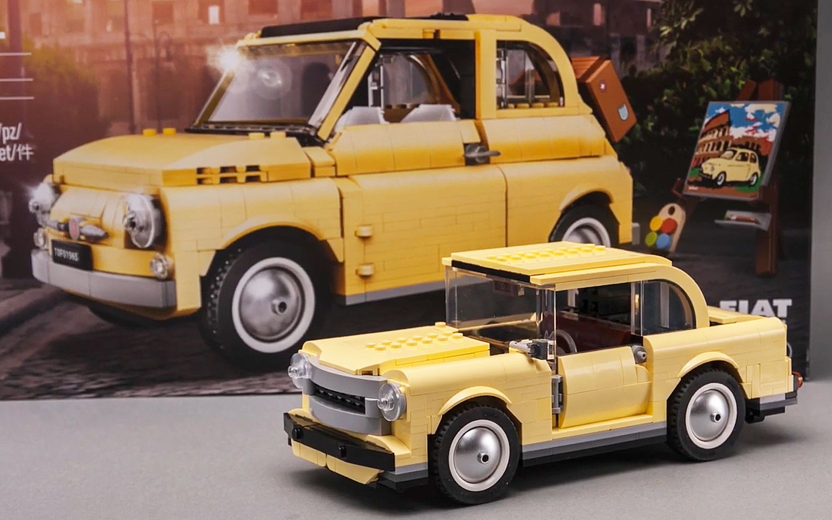 乐高moc教程10271菲亚特500套内复古赛车拼搭指南