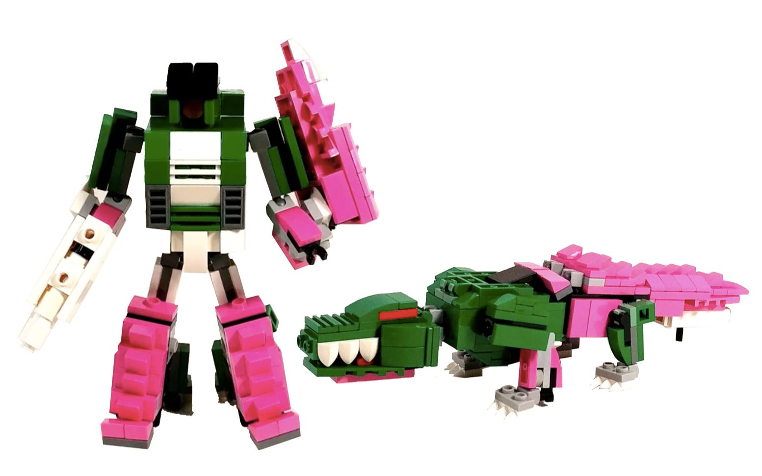 乐高moc作品 变形金刚 泰坦归来 鳄龙 变形展示