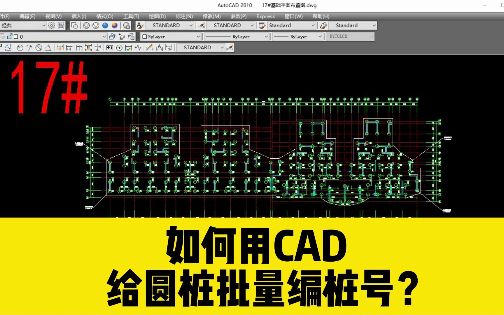 如何用CAD给桩径700的圆桩,批量编桩号?强烈推荐这个编桩号工具哔哩哔哩bilibili