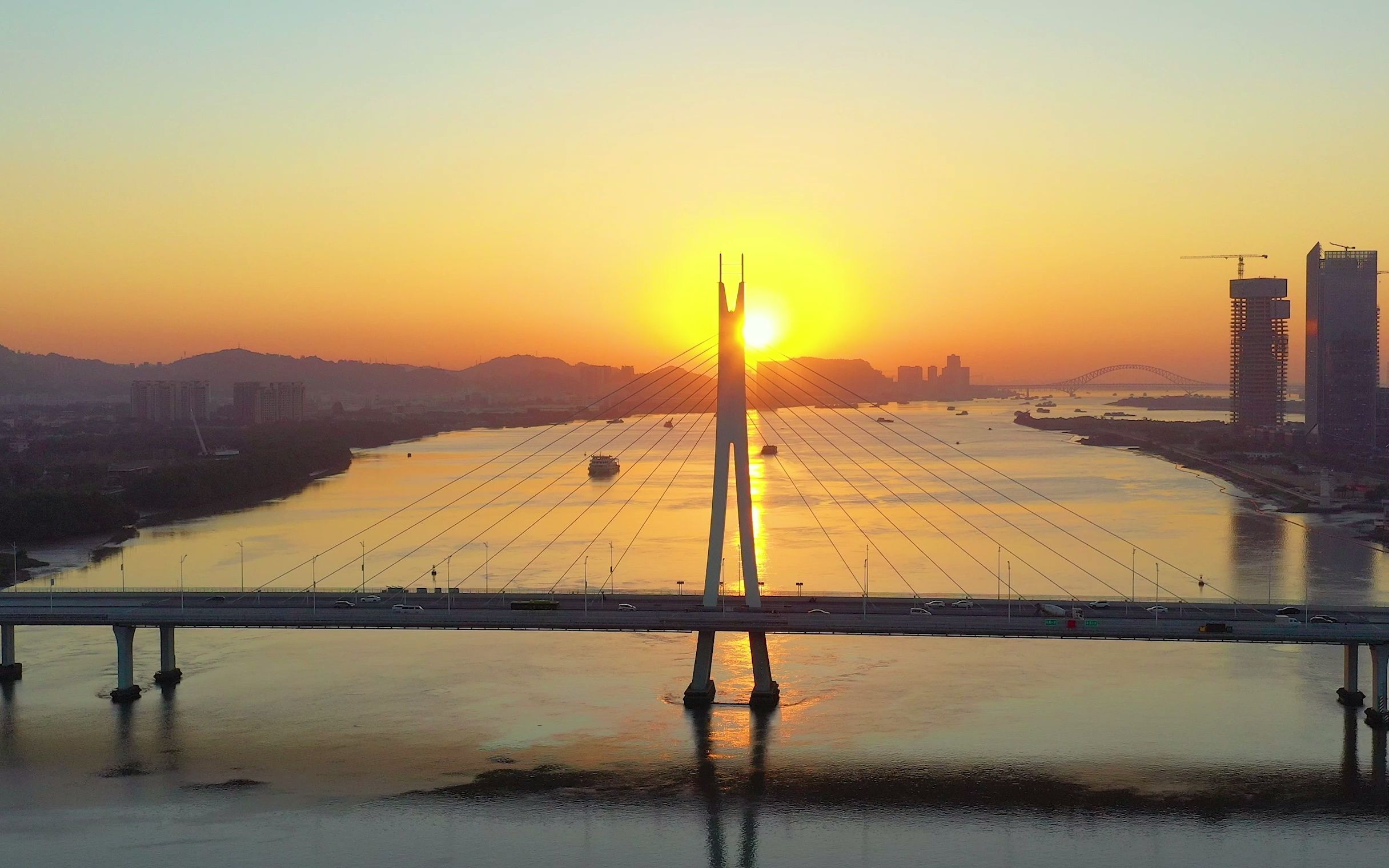 广州南沙凤凰一桥 航拍