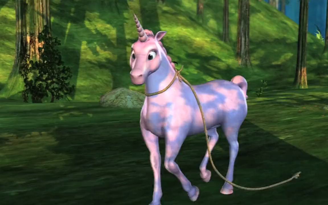 the unicorn escaped pursuit and fled into the forest