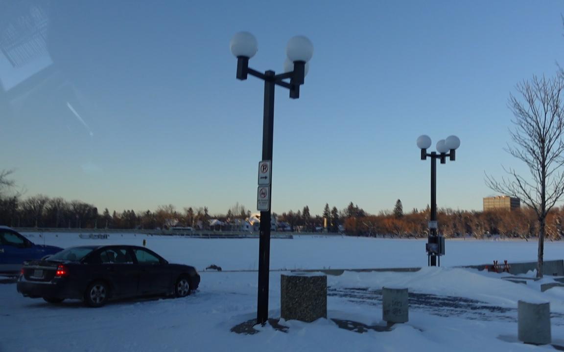 [图]雪后彩虹，开车日常，瓦斯卡纳湖已成冰湖，里贾纳，萨省 regina SK