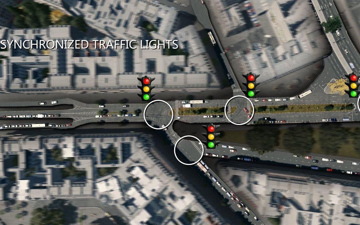 【教程】使用TMPE对复杂路口的信号灯相位进行优化 #都市天际线 Synchronize Traffic Lights哔哩哔哩bilibili