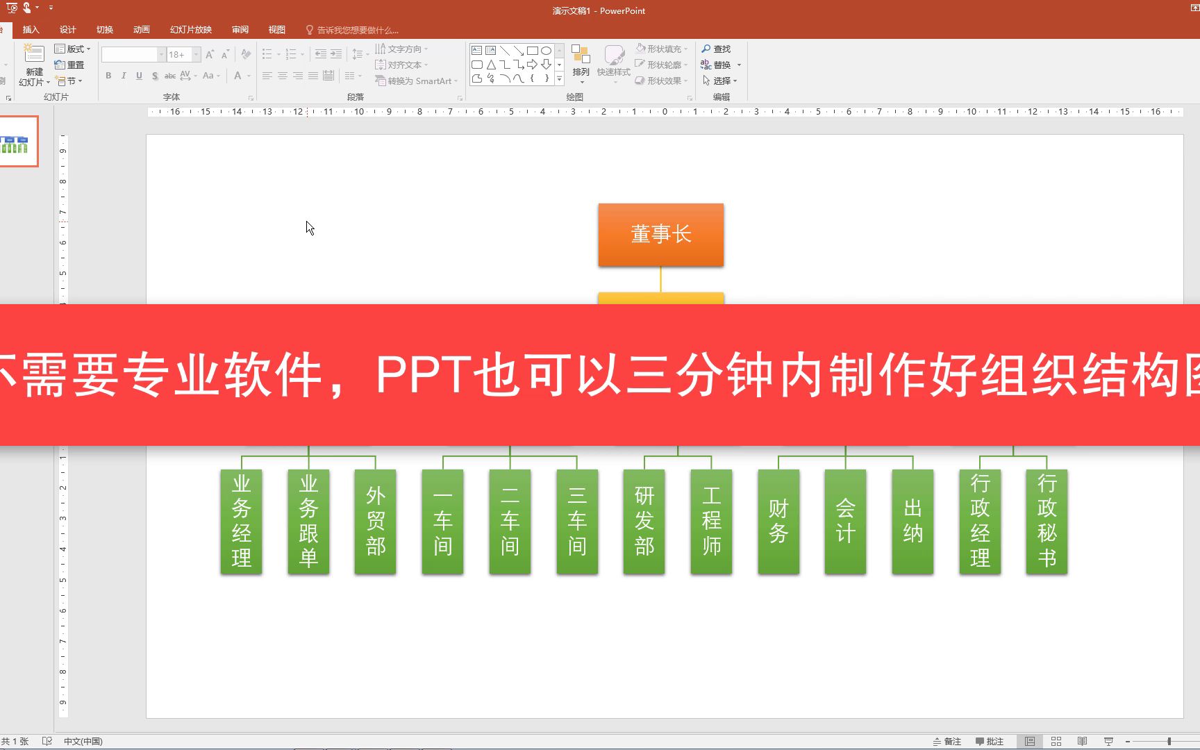 不要专业软件,PPT也可以在三分钟内制作出织结构图,公司架构图哔哩哔哩bilibili