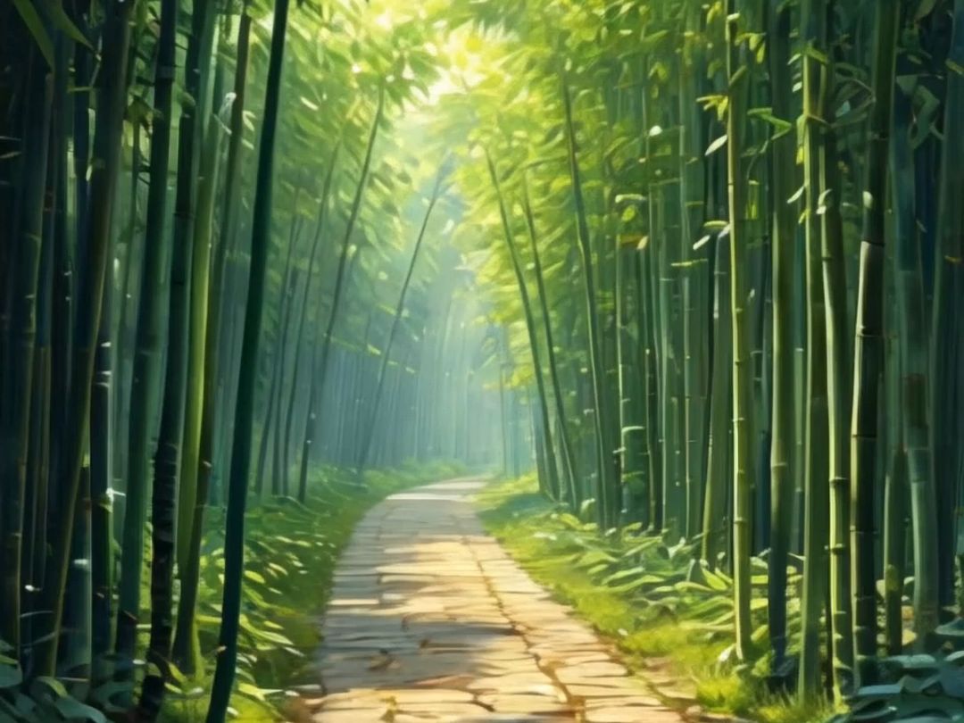 【ai视频】「竹林之中」,鸟鸣风声,实在应景