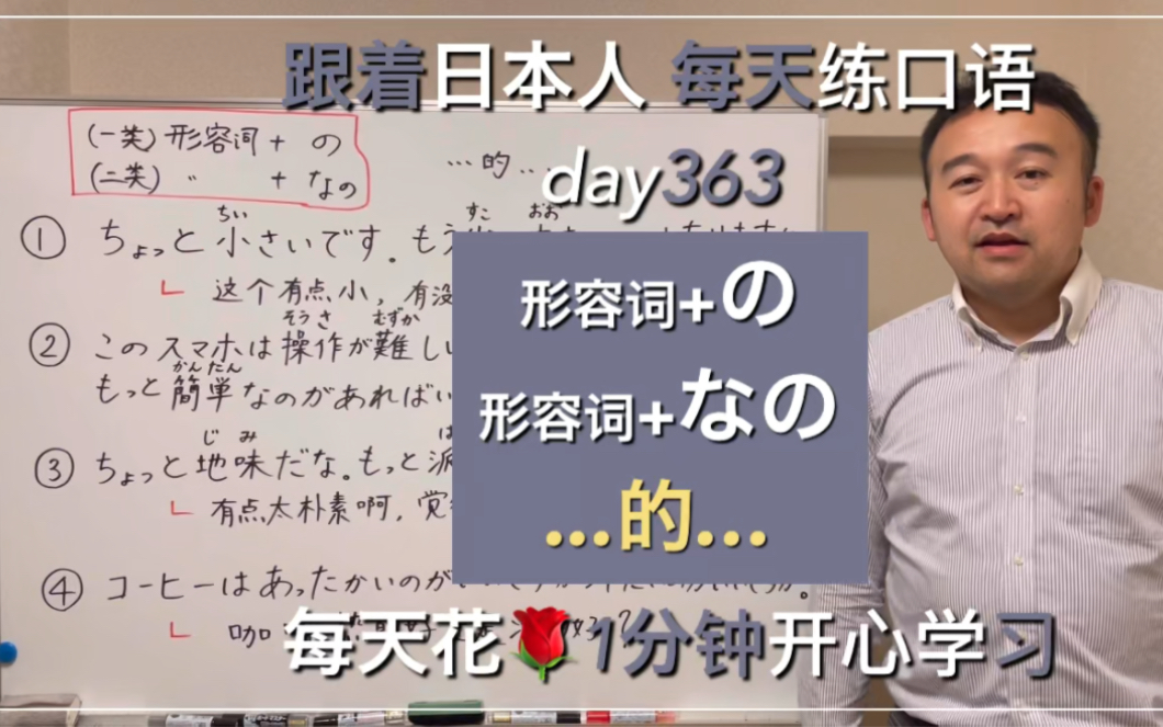 跟着日本人每天练口语第363天:形容词+の,形容词+なの哔哩哔哩bilibili