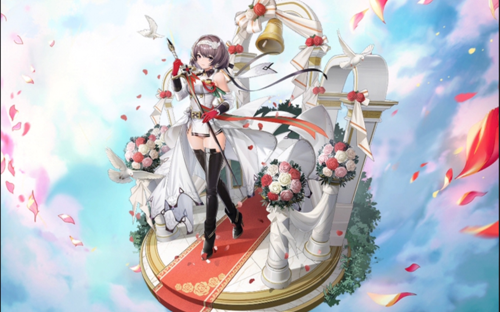 【菲娜学姐】 300大作战 剑姬婚纱演示=w=