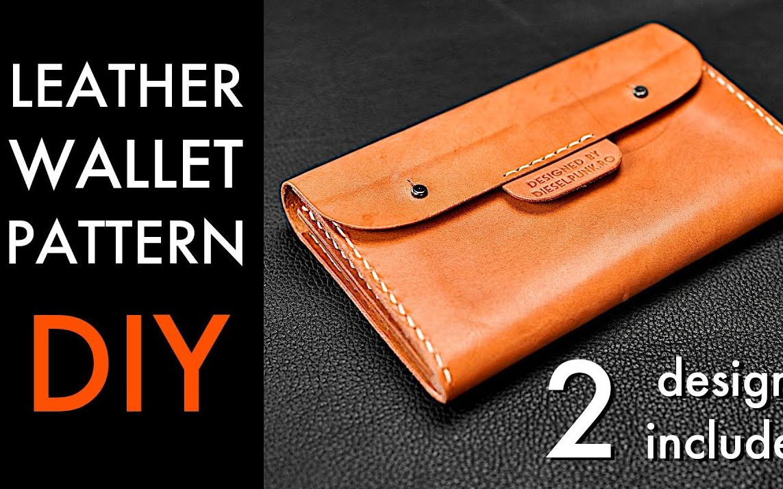 皮革钱包  图案下载和免费教程视频 Leather Wallet DIY  Pattern Download and Free Tutorial Video哔哩哔哩bilibili