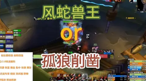 02:51风蛇兽王,孤狼削凿,魔兽plus近战猎人2套玩法(符文宠物天赋装备)