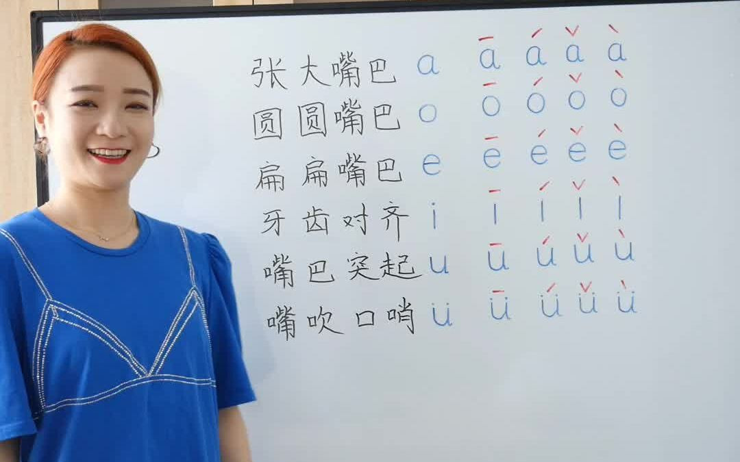 幼小銜接漢語拼音6個單韻母兒歌教學學習有趣又好玩花花豬寫字