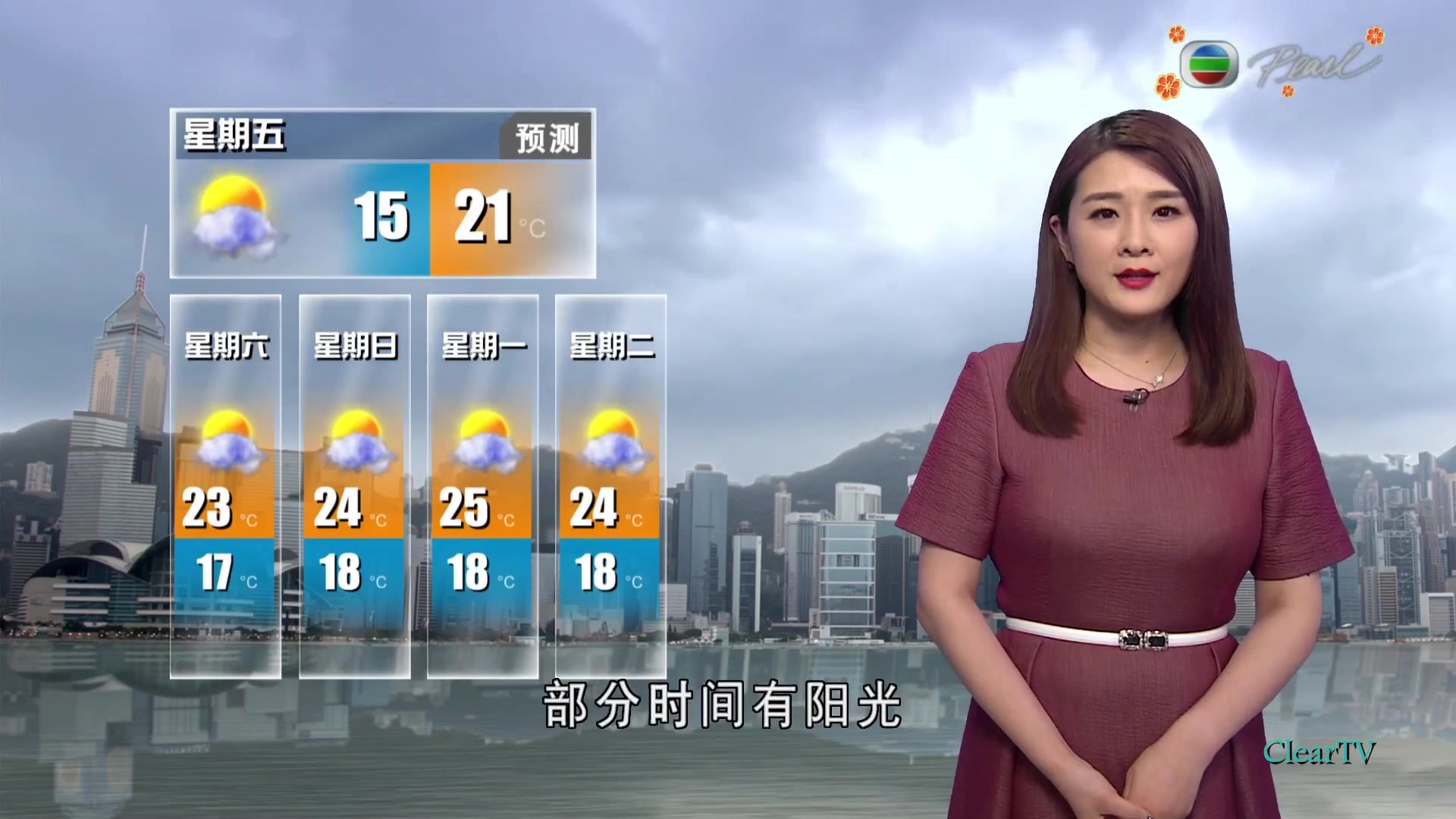 [图]【TVB明珠台】2021年三十当天的《普通话天气报告》主播:孙雪祺 1080i50（20210211）