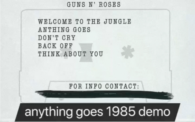 [图]Guns N' roses anything goes 1985 demo