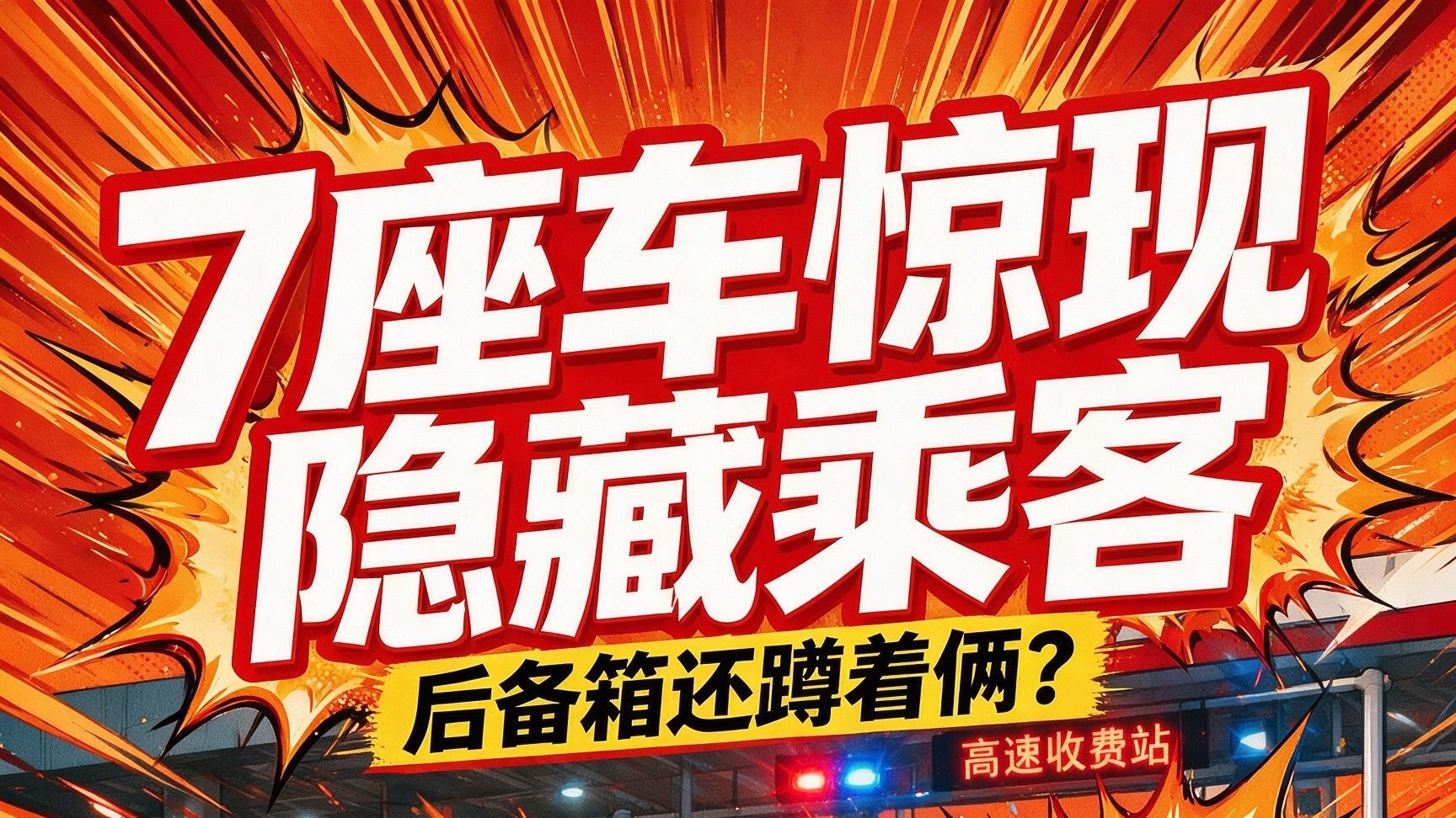 后备箱蹲俩？7座车惊现“隐藏乘客”🫣