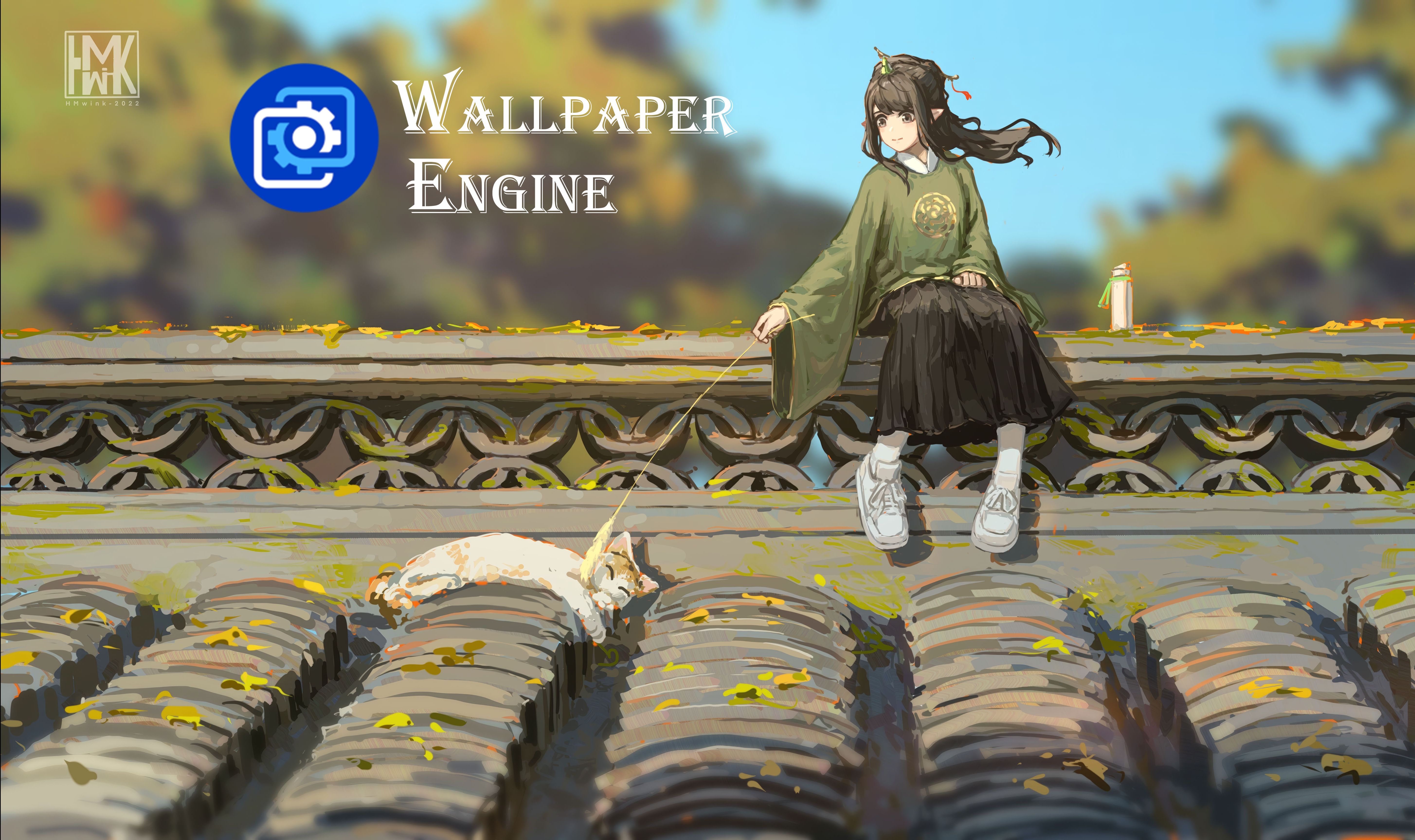 『Wallpaper Engine』少女与猫02.那些宝藏壁纸!!哔哩哔哩bilibili