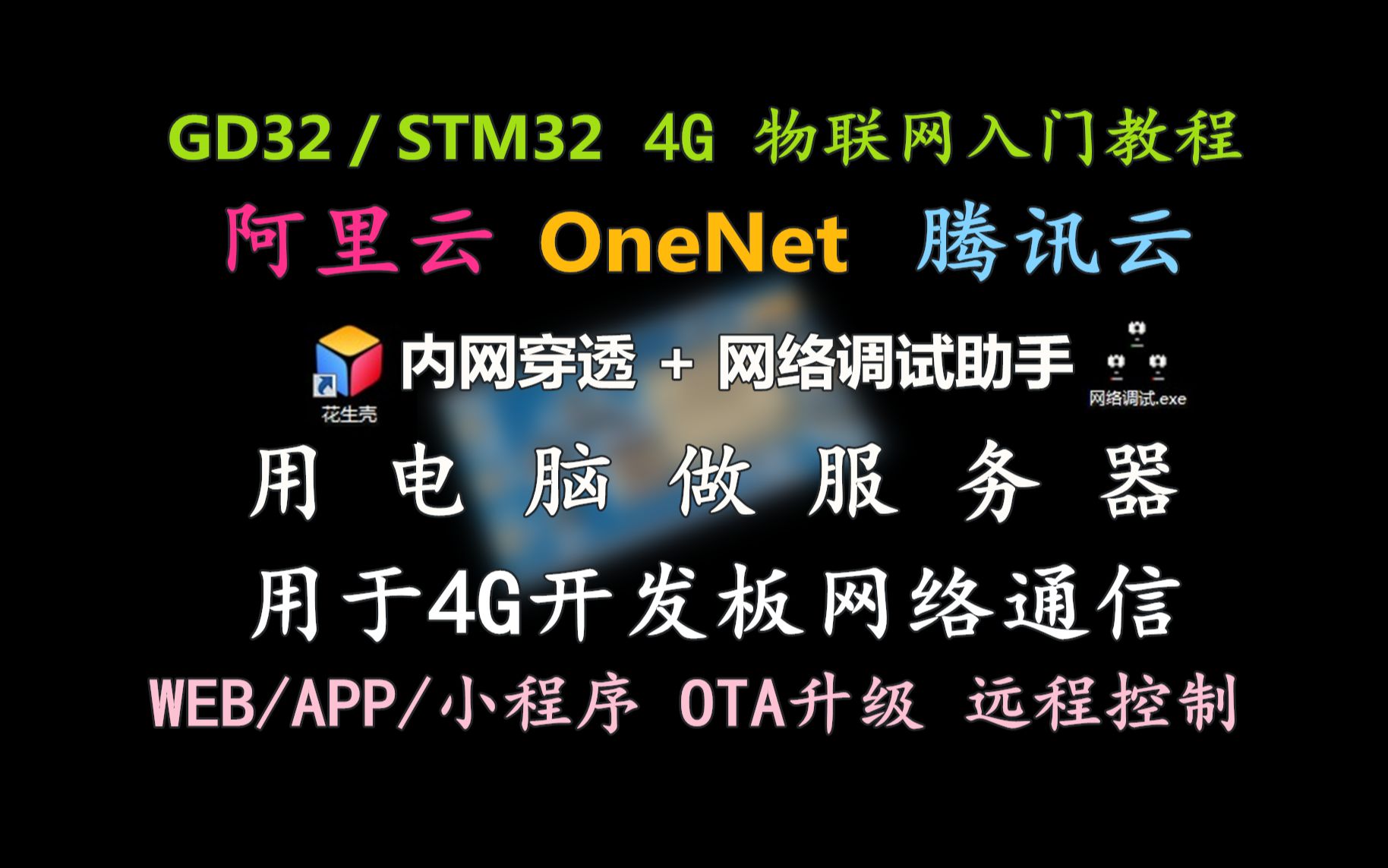 4G开发板网络通信 花生壳内网穿透映射 + 网络调试助手 做一个简单的服务器 GD32/STM32入门教程哔哩哔哩bilibili