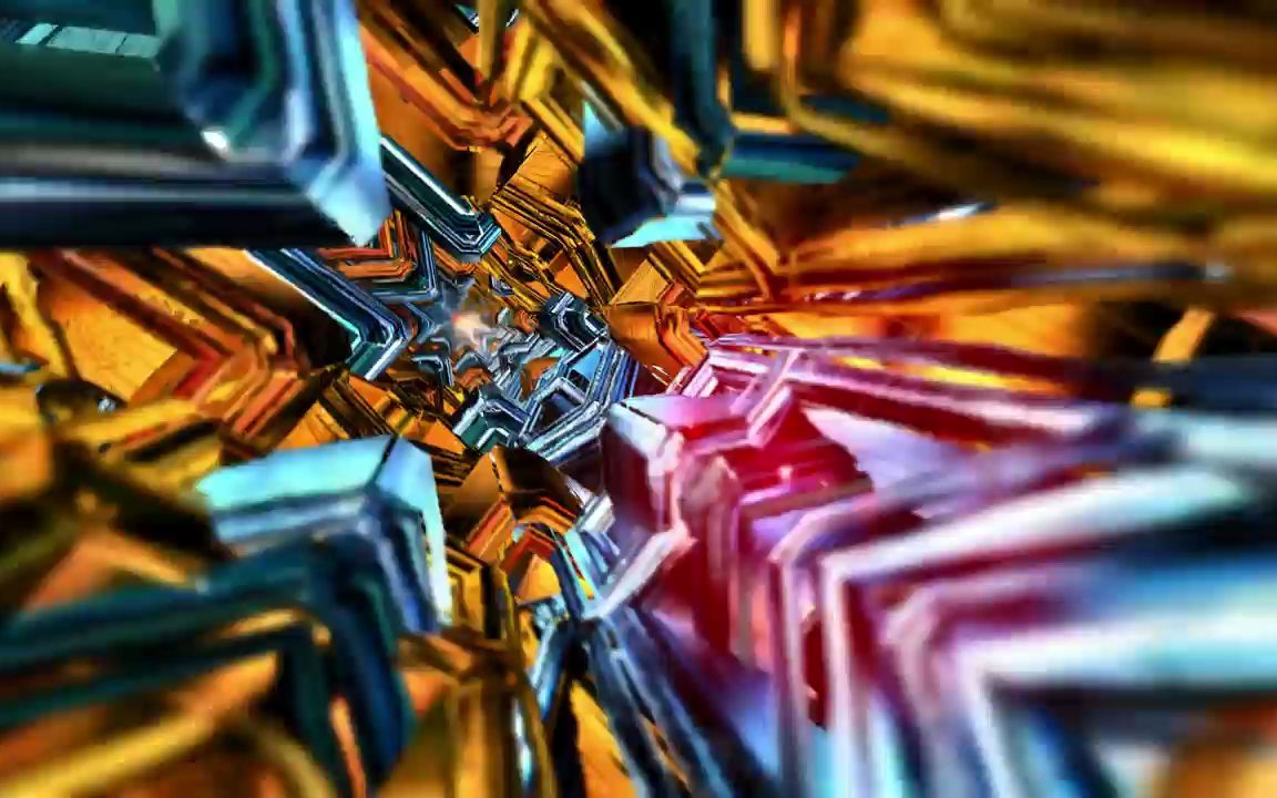 3d炫酷金属机械灯光舞台酒吧夜店演出led大屏幕背景vj视频素材4k