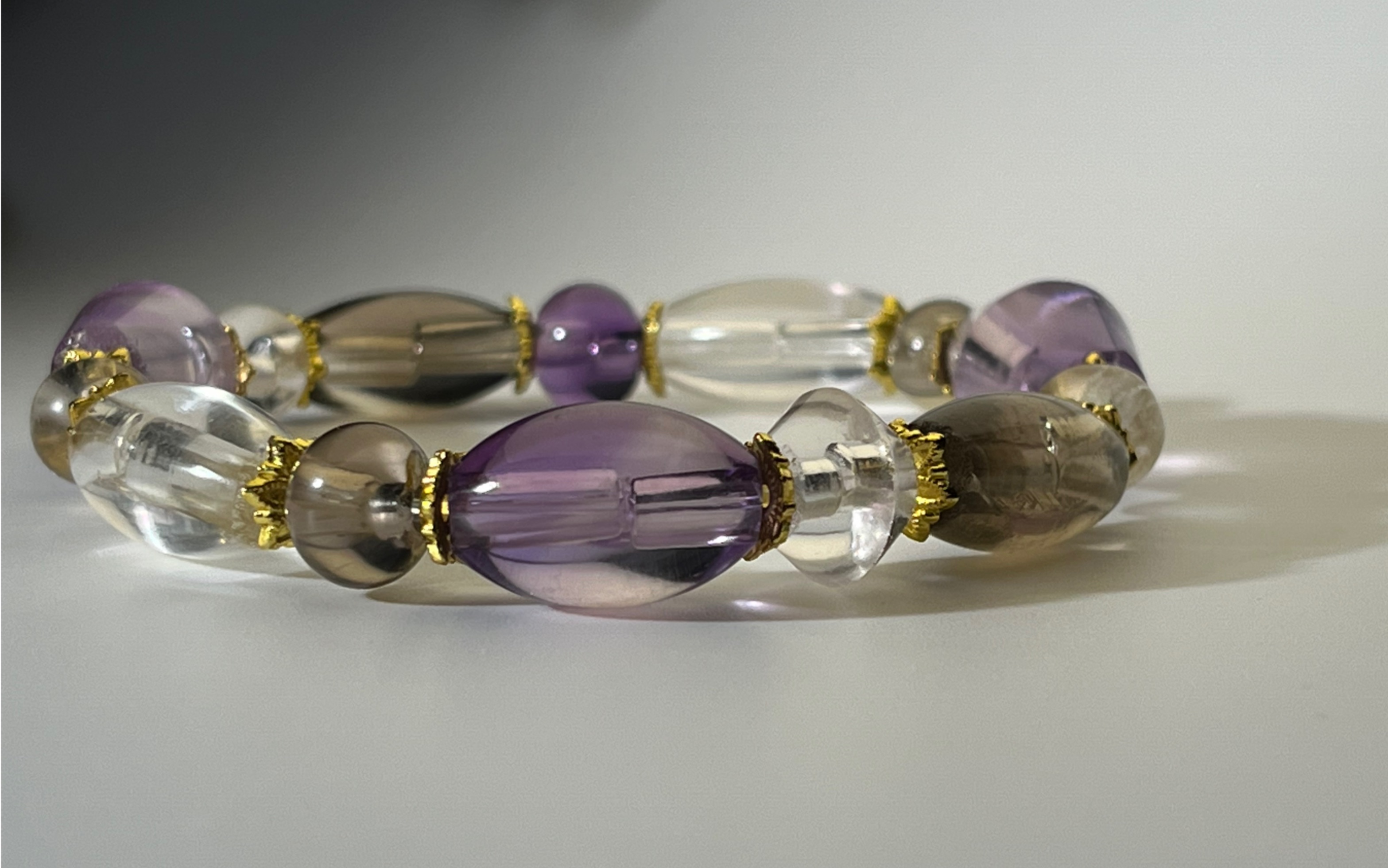 齐国水晶手串 白水晶·紫水晶·茶晶