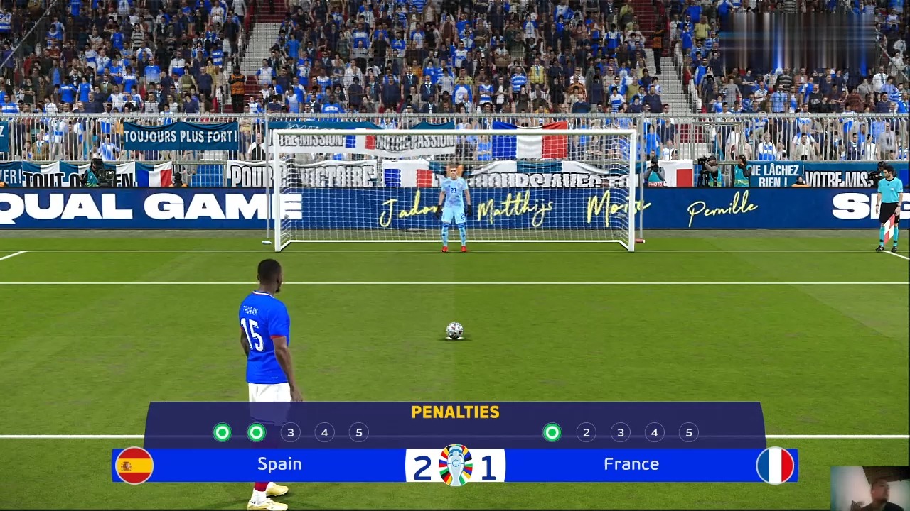 SPAIN vs FRANCE  Penalty Shootout  UEFA Euro 2024  Semi  Final  PES Gamepla