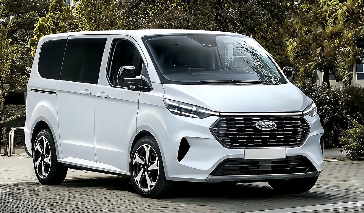 2024款福特全顺mpv亮相!"麒麟"格栅 2.3t 侧滑门,看啥奥德赛