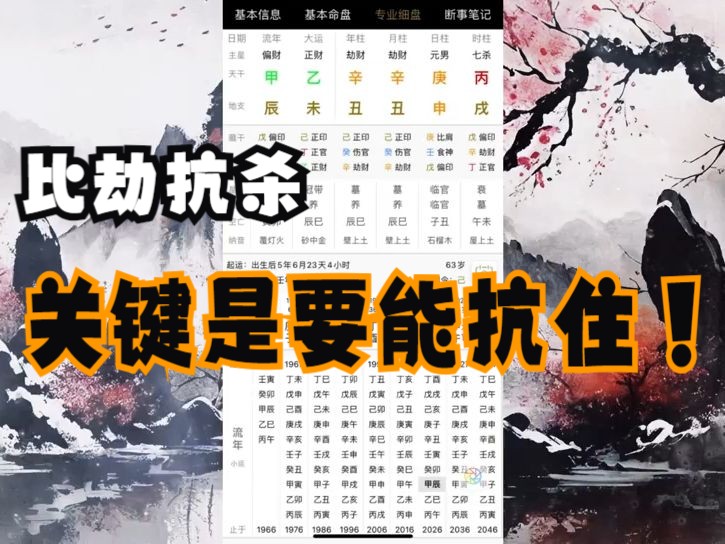 盲派八字比劫抗杀主要是看能不能抗得住哔哩哔哩bilibili