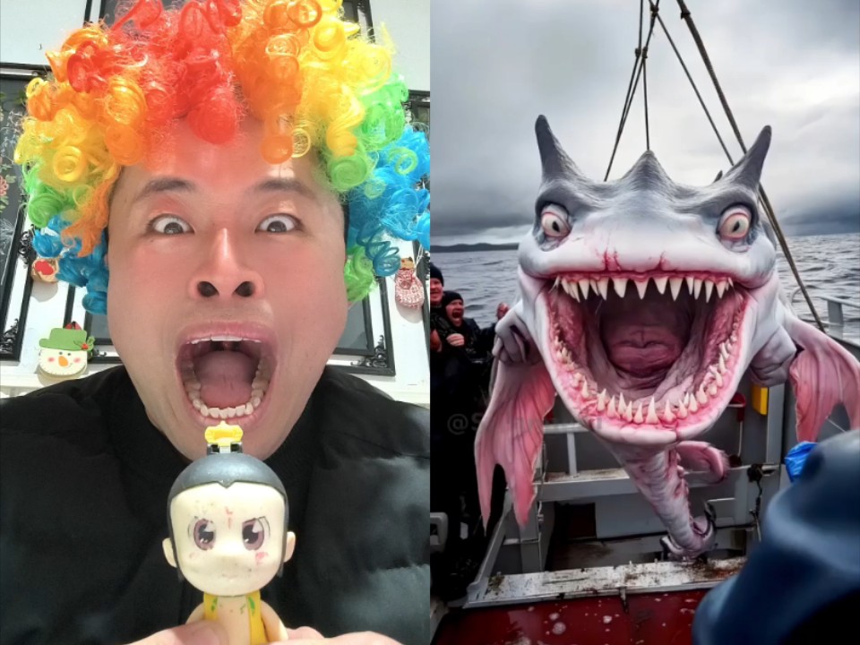 恐怖的食人鲨鱼