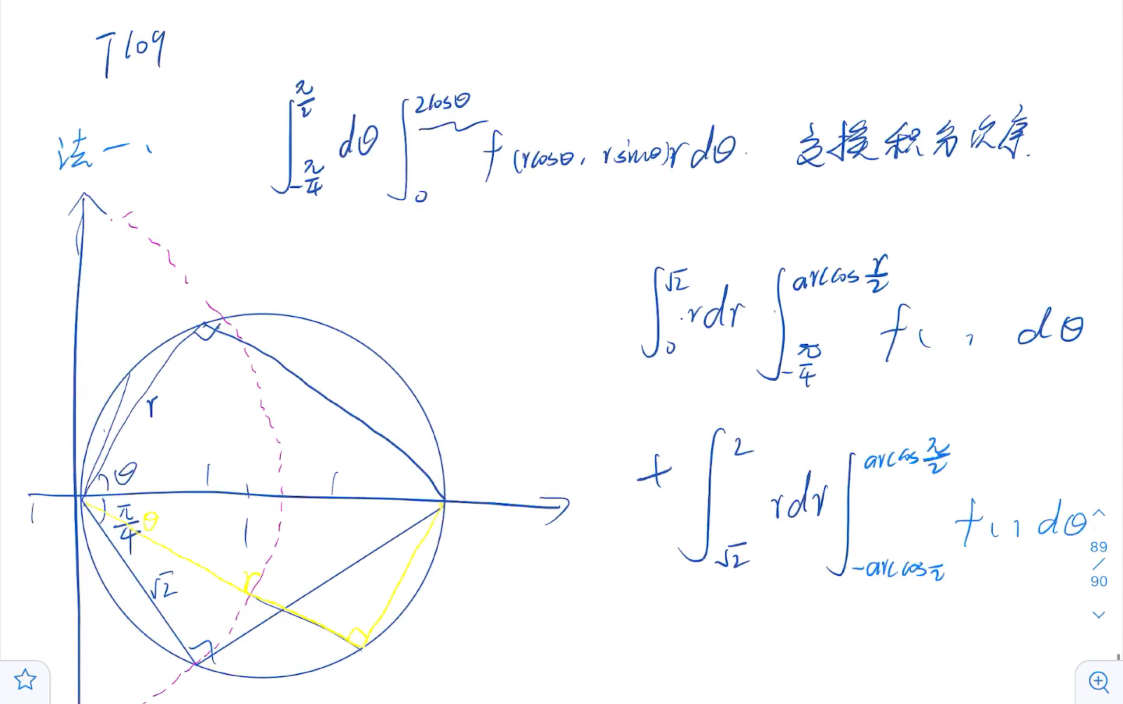 极坐标交换积分次序图解 坐标系解哔哩哔哩bilibili