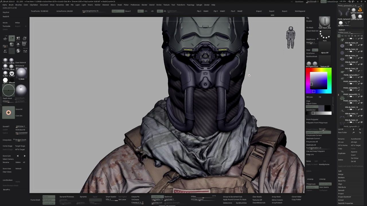 军事机甲设计 - zbrush 延时摄影