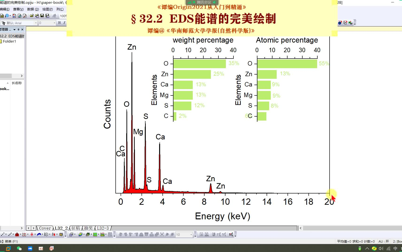 ⧳2.2 EDS能谱的完美绘制哔哩哔哩bilibili