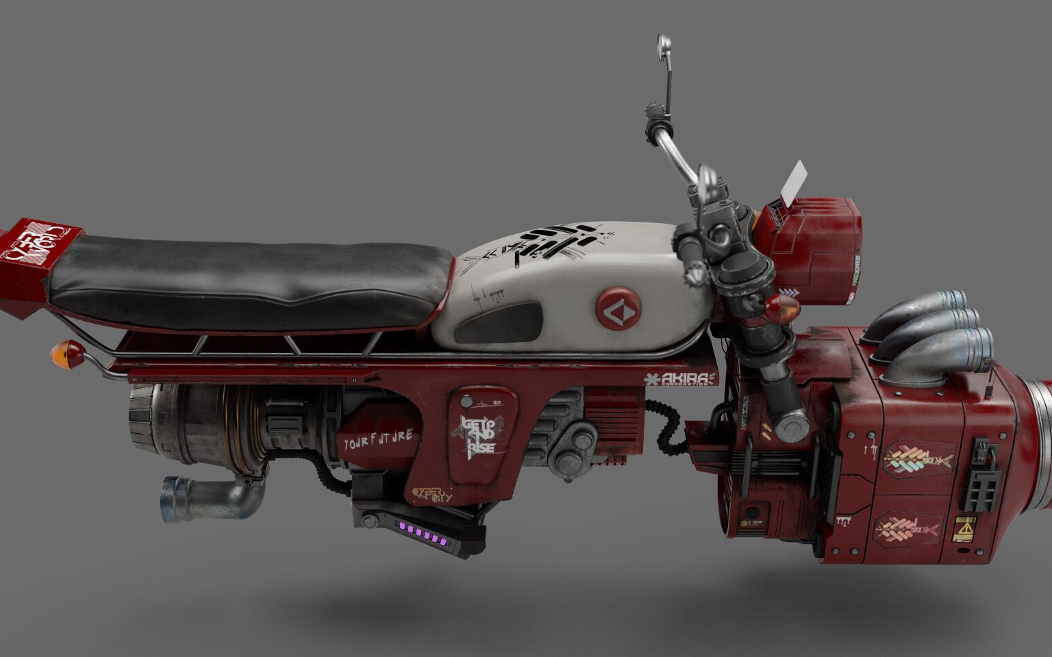 悬浮喷气式摩托!硬表面制作教程 3dmax基础教程