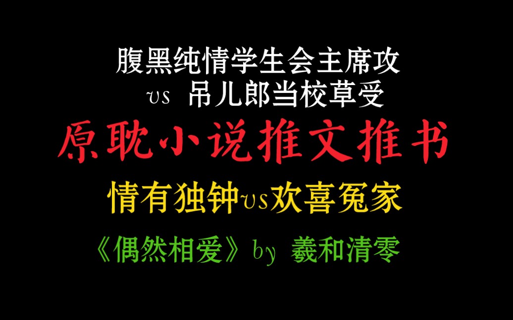 [图]原耽小说推文推书|《偶然相爱》by 羲和清零|腹黑纯情学生会主席攻 vs 吊儿郎当校草受|都市情缘 情有独钟 欢喜冤家 成长