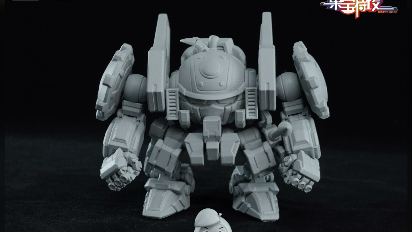 果宝特攻拼装机甲系列模型·第三弹【香橙战宝】灰模正式公布