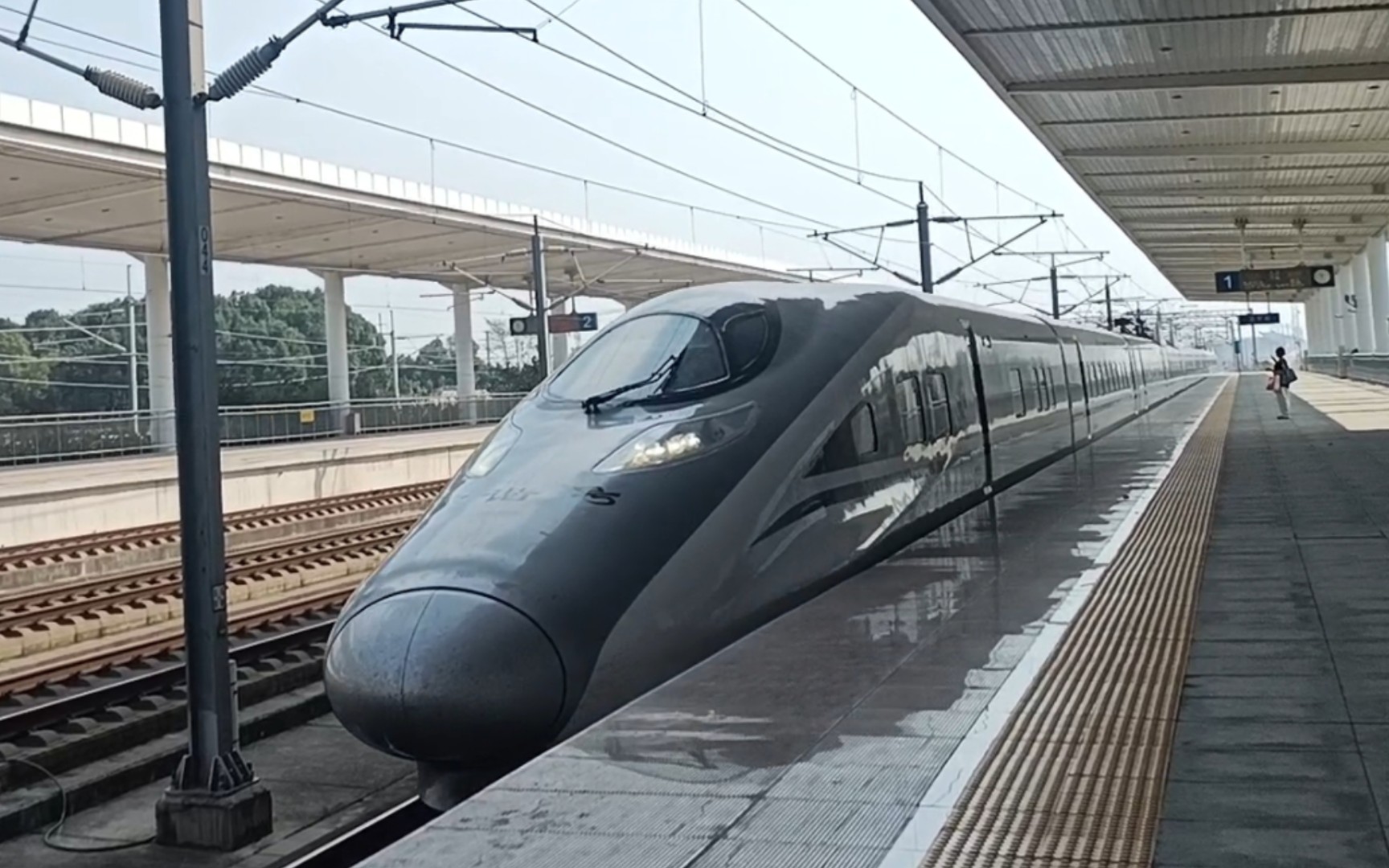 【宁杭客专】南局crh380al担当g1672次停靠江宁站1站台