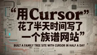 用 Cursor 花了半天时间写了一个族谱网站