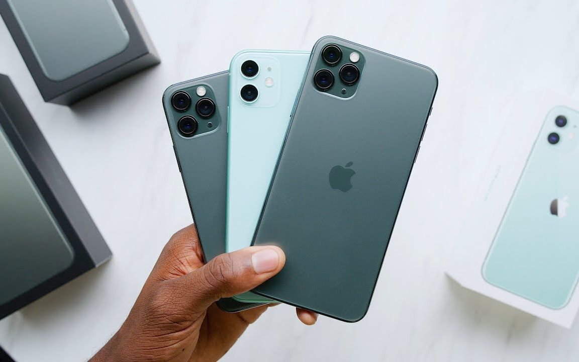 【MKBHD】【第二印象:午夜绿/迷彩绿 |那些绿手机】Unboxing Every Green iPhone 11!哔哩哔哩bilibili