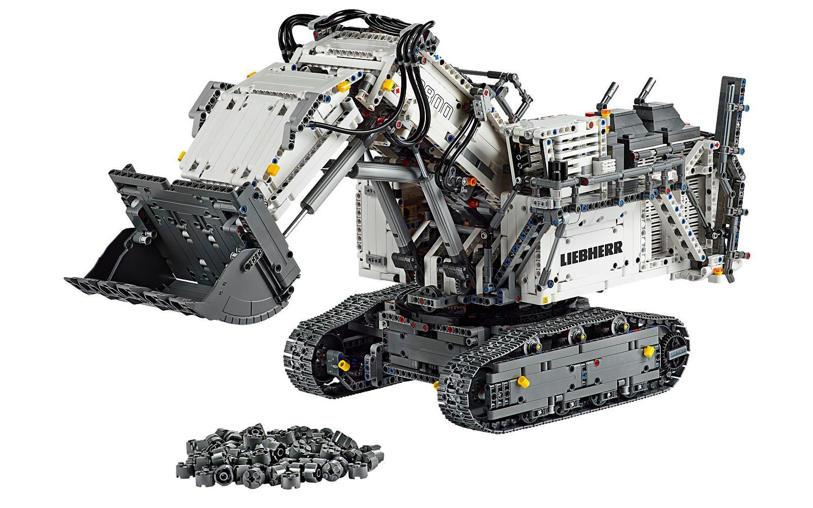 乐高lego42100科技机械组利勃海尔r9800遥控挖掘机2019速拼评测