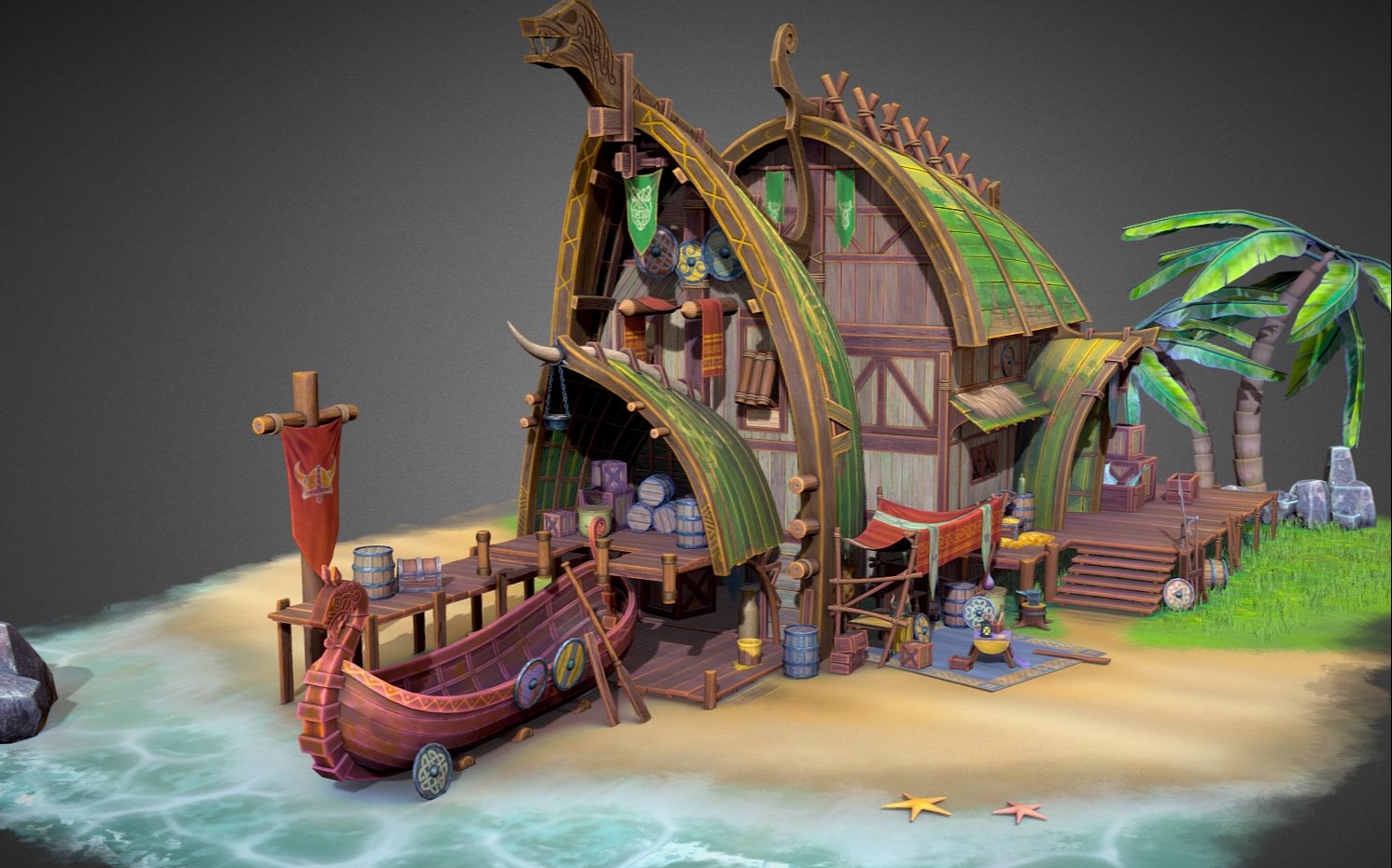 maya场景建模——海边船厂茅草屋_哔哩哔哩_bilibili