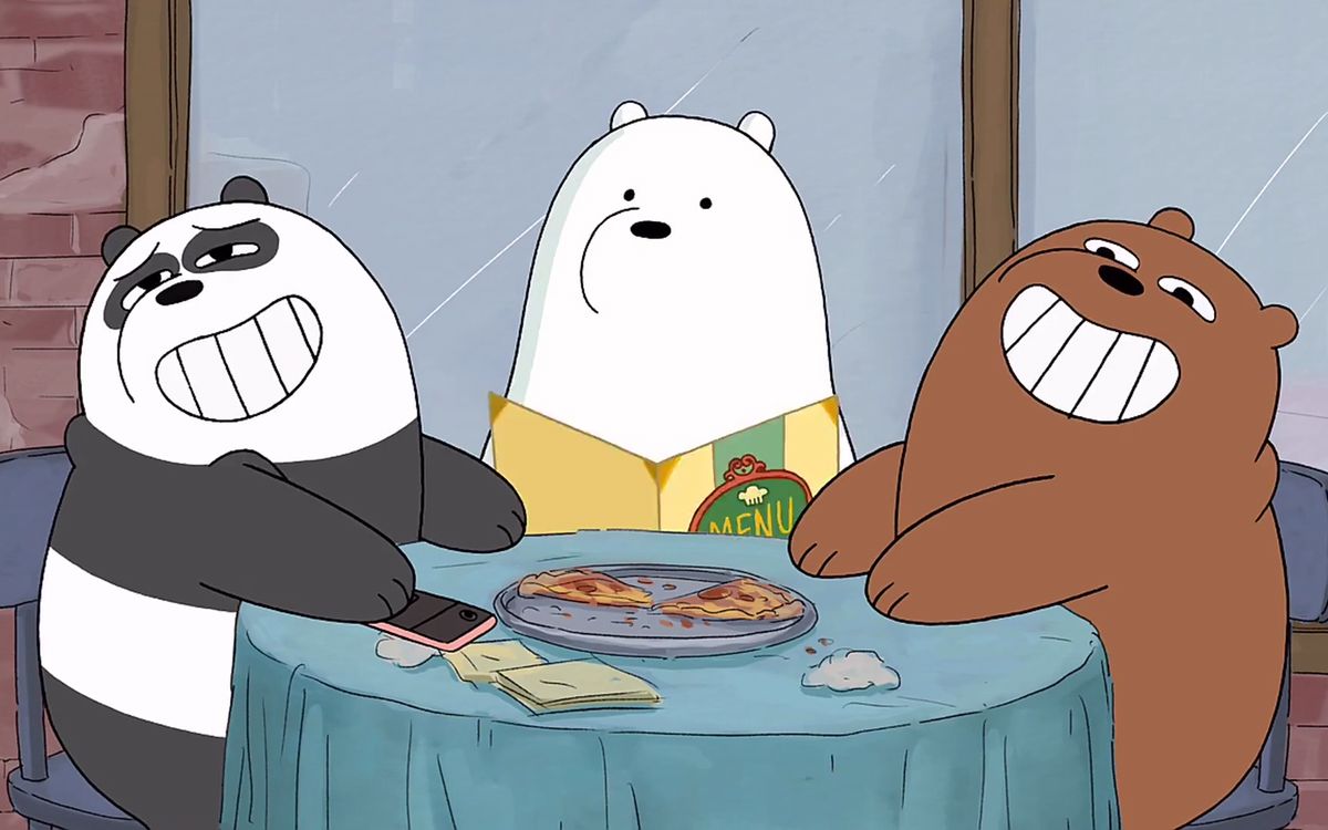 三只裸熊朋友圈背景图图片