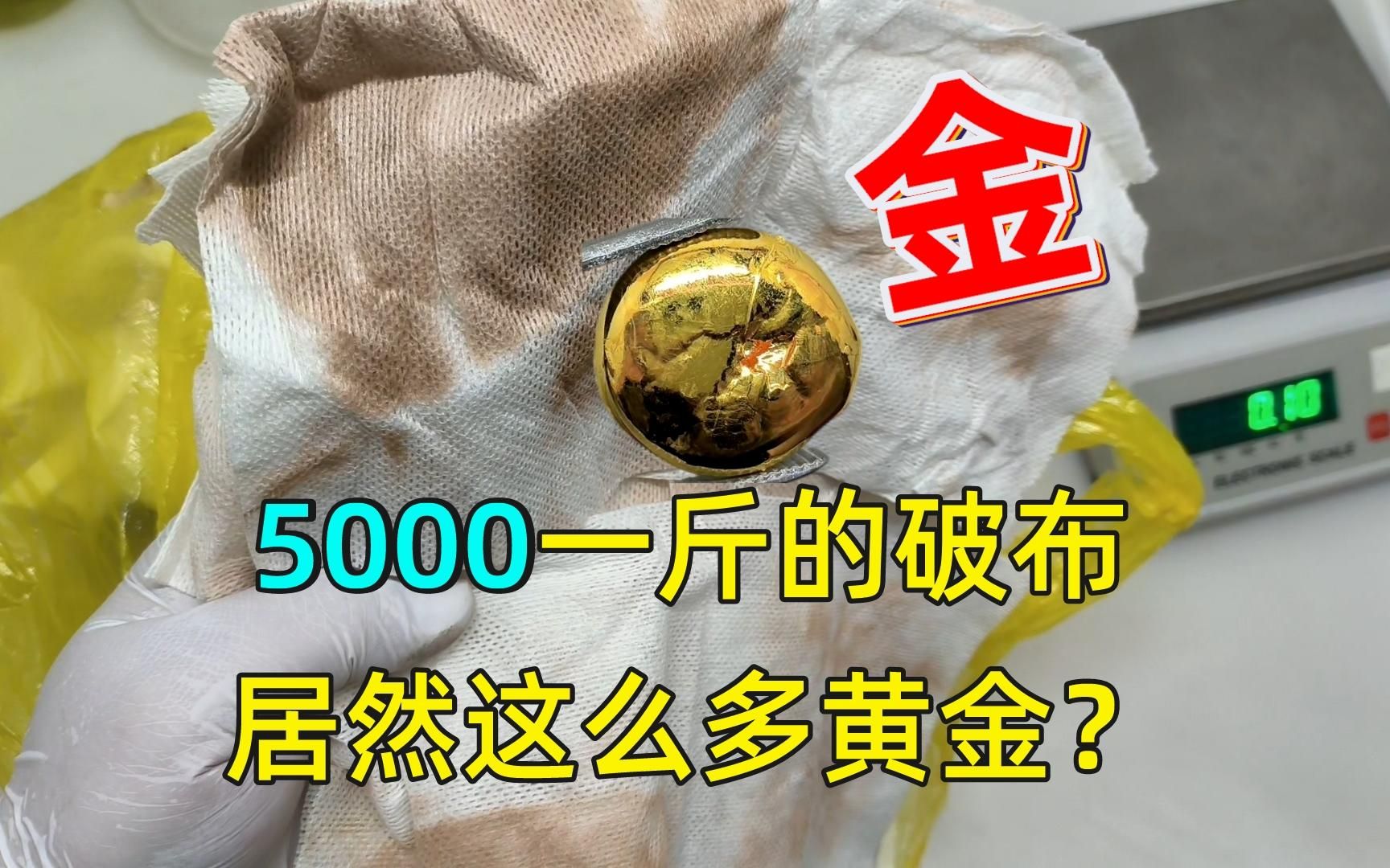 5000元1斤的擦金布 能提出多少黄金?哔哩哔哩bilibili