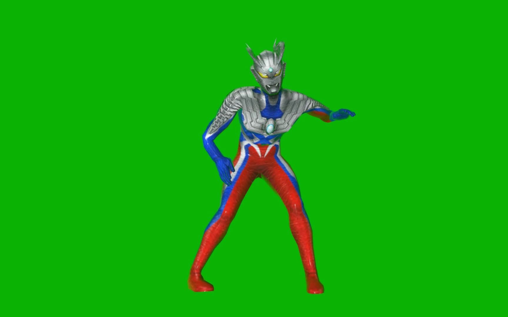 赛罗奥特曼绿幕素材_哔哩哔哩_bilibili