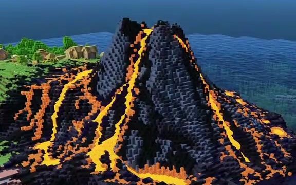 在我的世界中模拟火山喷发