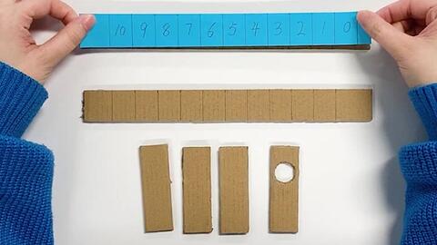 自制数学分解尺 能自动计算加减法的学习用品 真实用 每日亲子陪伴 自制学具 亲子手工 哔哩哔哩