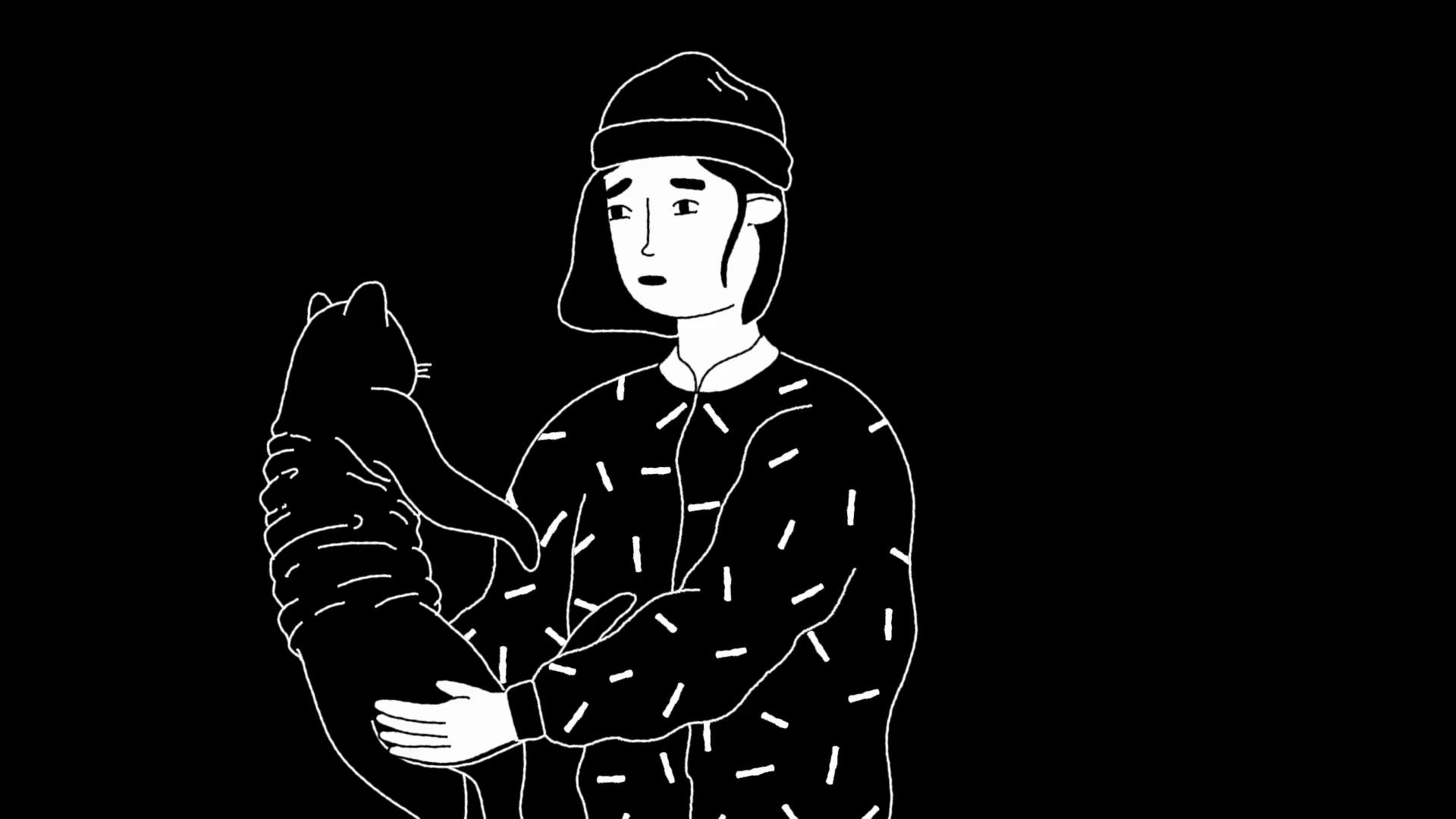 动画短片简约风意识流黑白动画hypertrain