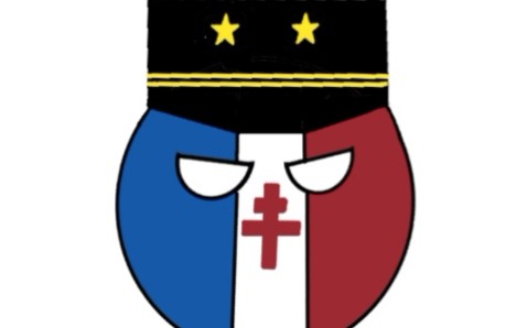 画一只自由法国球