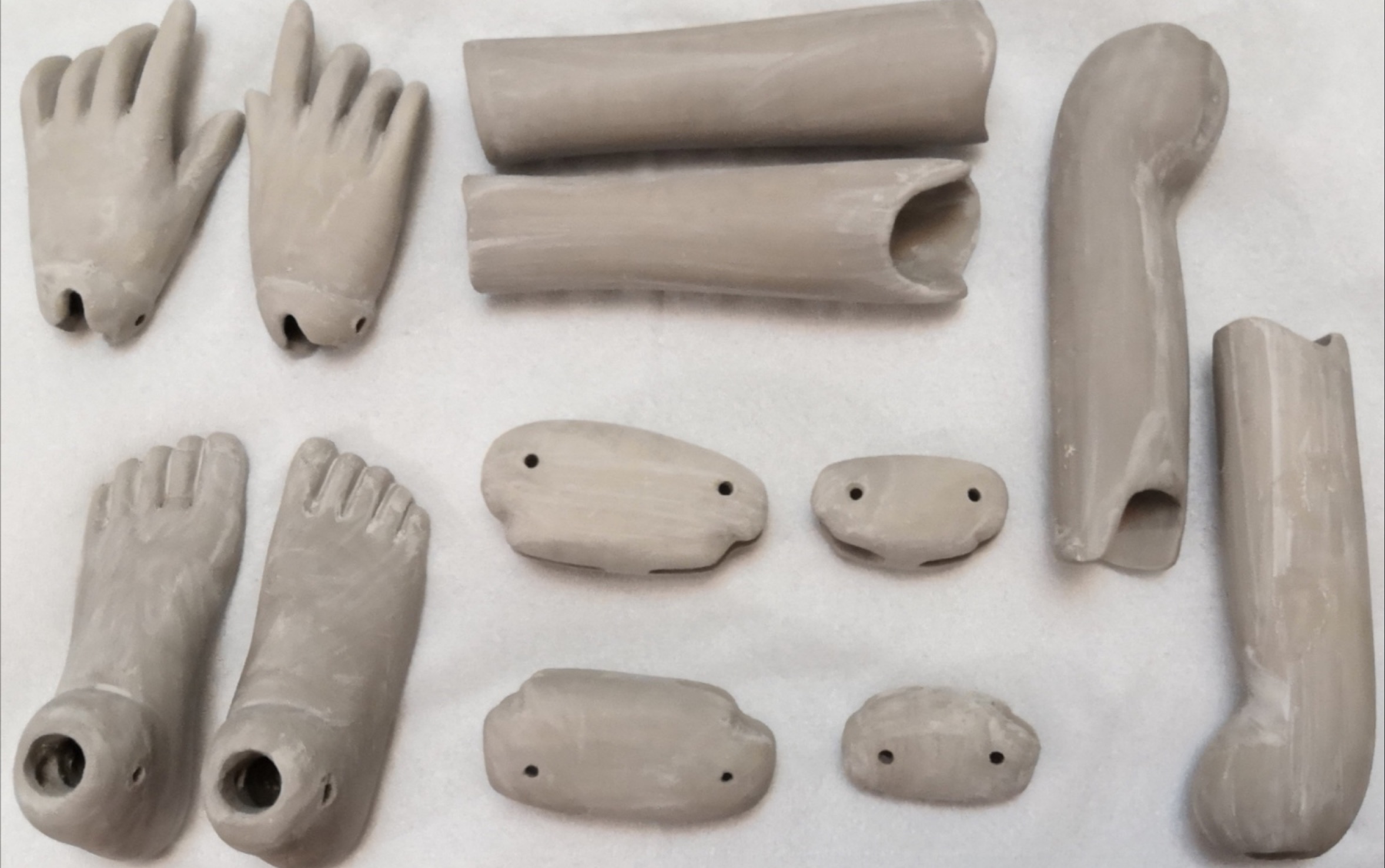 [翻模]陶瓷人偶手臂,关节,手和脚的制作