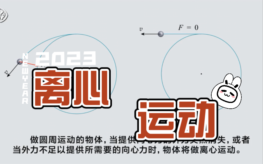 【物理必修2】6.4物体的离心运动与受力情况 新高考人教版高中配套实验哔哩哔哩bilibili