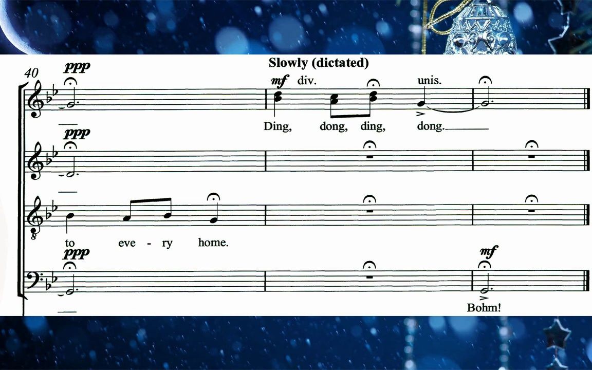 《钟声颂歌》“Carol of The Bells” SATB 混声无伴奏合唱哔哩哔哩bilibili