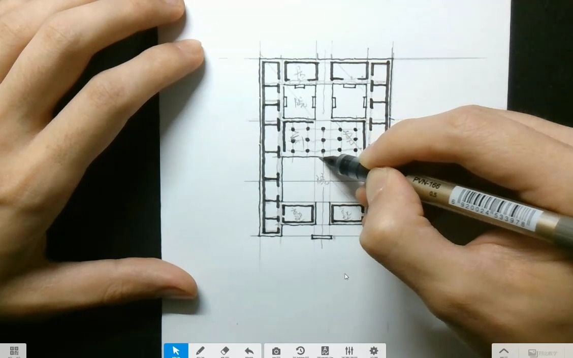 [图]【古建史手绘带画】陕西歧山凤雏村西周住宅遗址平面