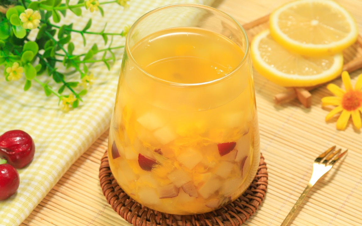 冬春交替,这杯雪梨热橙汤,清润喉咙,补水补维c,大人小孩爱喝