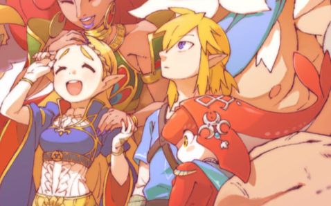 塞尔达传说旷野之息米法x塞尔达公主x林克gmv